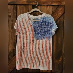 Green source American flag print tee size XL